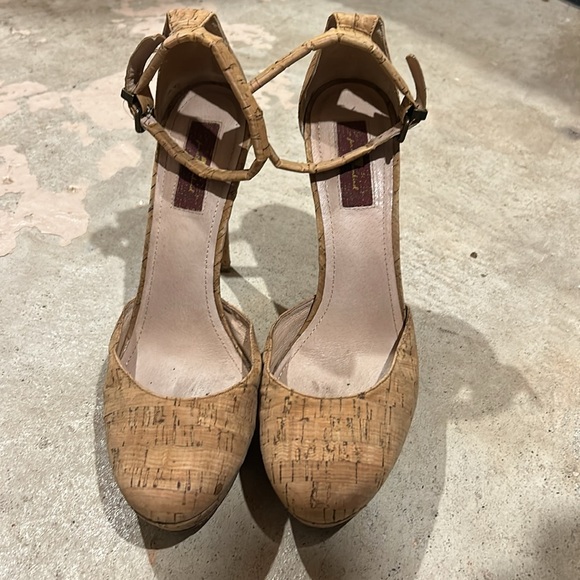 7 For All Mankind Cork Pumps Heels Sz 39. - Picture 2 of 6